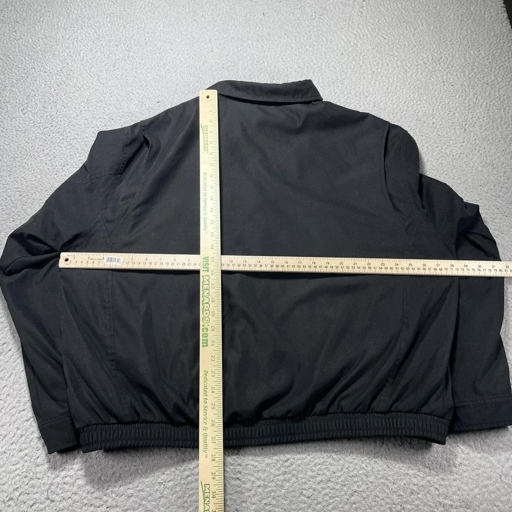 Polo Ralph Lauren Jacket Men 2XL Black Harrington Bomber Full Zip Lined Logo VTG
